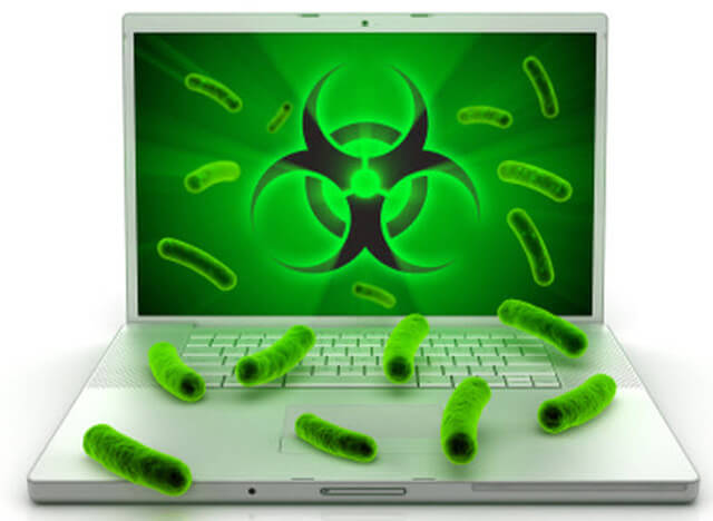 Máy tính của bạn bị nhiễm virus, mã độc.