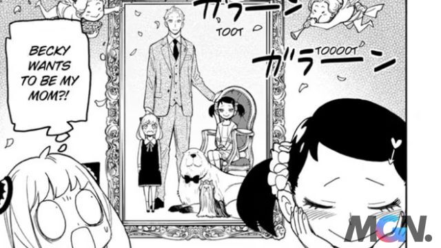 Trong manga của Spy x Family, Becky tương tư cha của Anya.