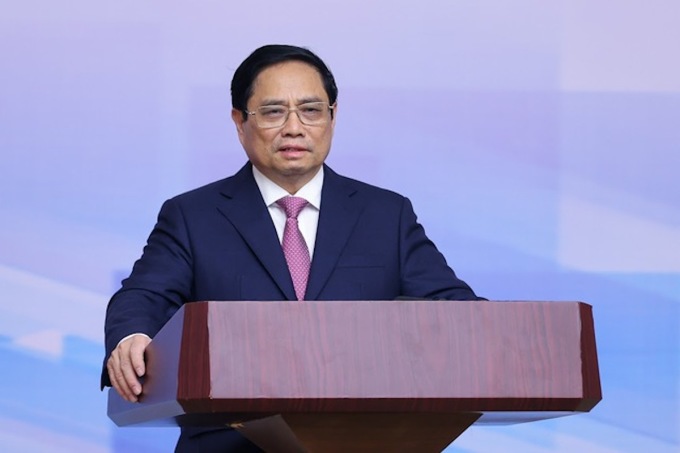 Thủ tướng Phạm Minh Chính chủ trì hội nghị với các doanh nghiệp đầu tư nước ngoài, ngày 18 tháng 9. Ảnh: VGP