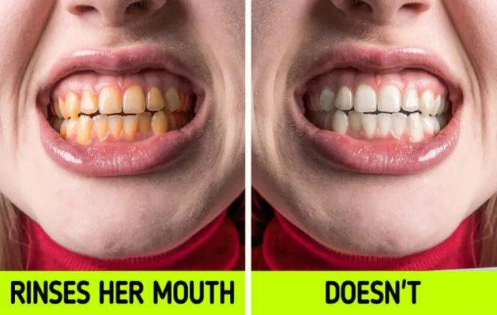Súc miệng ngay sau khi đánh răng không tốt như bạn nghĩ (Ảnh: Internet)